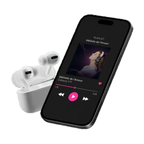 Smartphone com app de áudio